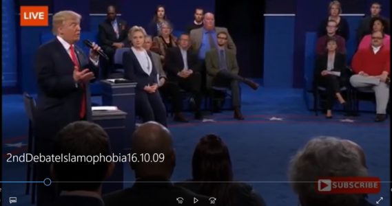 Click here for the issue clip on Islamophobia from the presidential second debate.