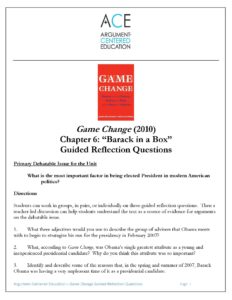 Download the full Chapter 6 Guided Reflection Questions on 'Game Change' (2012). 